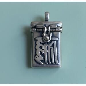 STERLING SILVER TIBETAN KEEPSAKE MEMORY BOX PENDANT